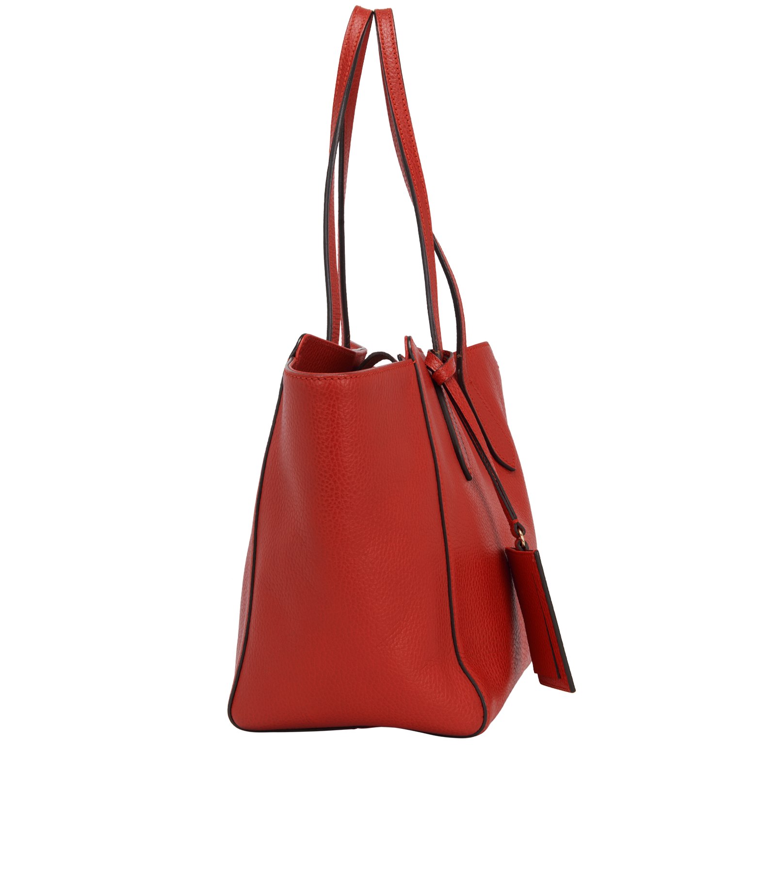 Medium Sling Tote, &pound;450, Handbags, Red, Leather, Side view